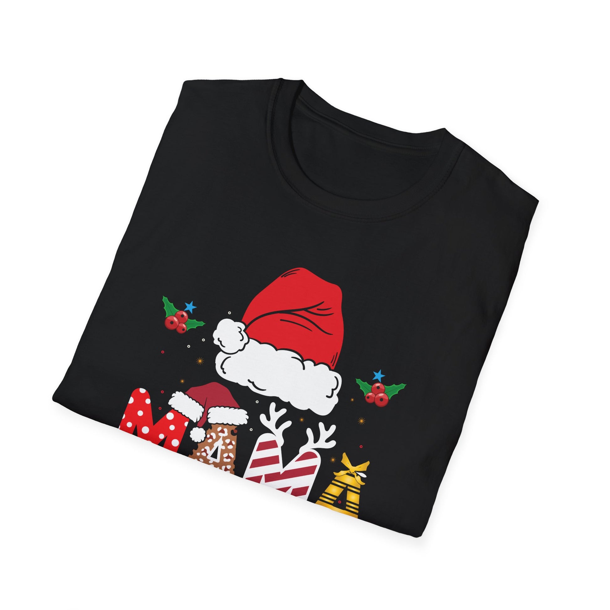 Mama Claus Christmas T-Shirt — Festive Santa Hat Holiday Tee for Moms