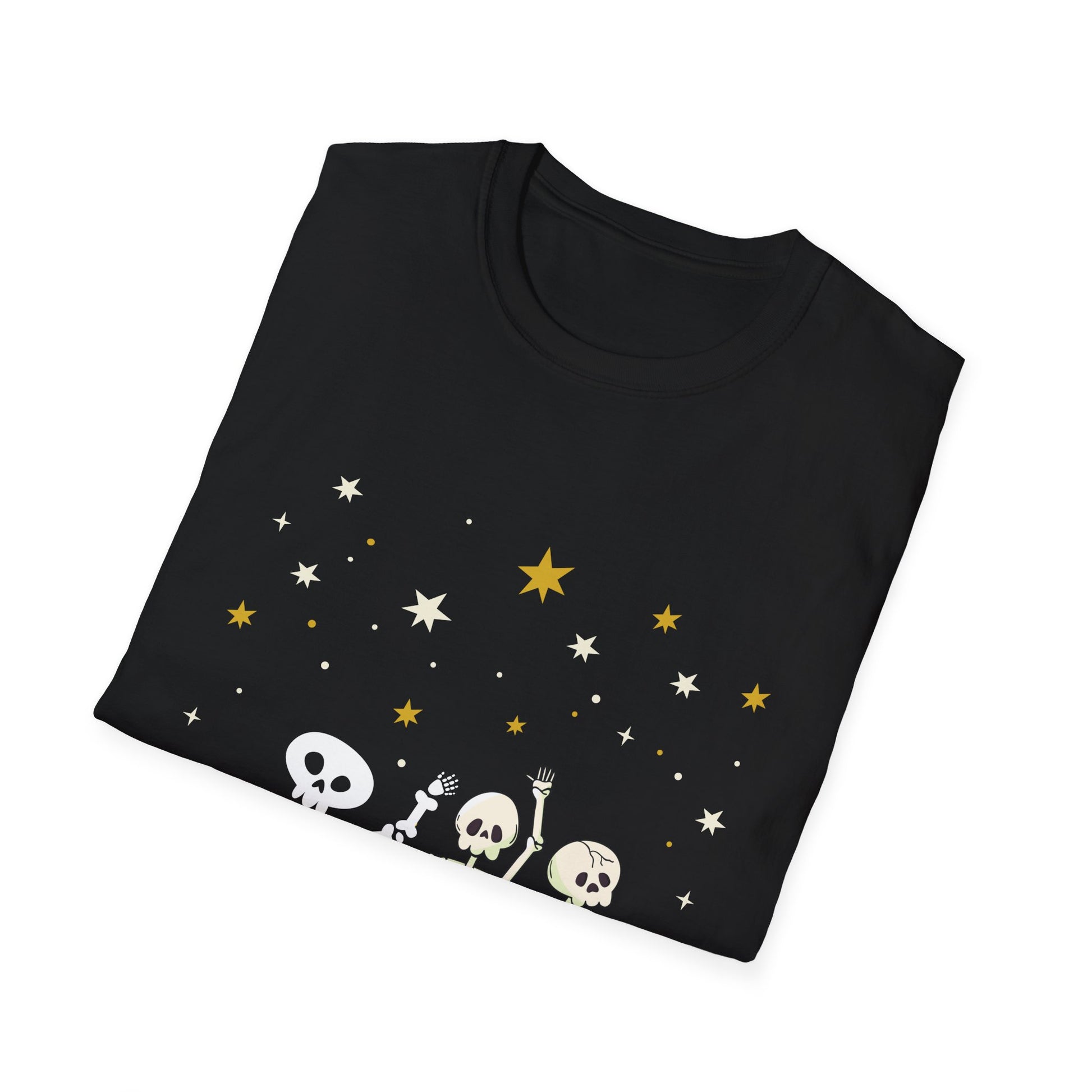 Halloween Skeletons & Jack-O’-Lanterns T-Shirt — Cute Dancing Skeleton Halloween Tee
