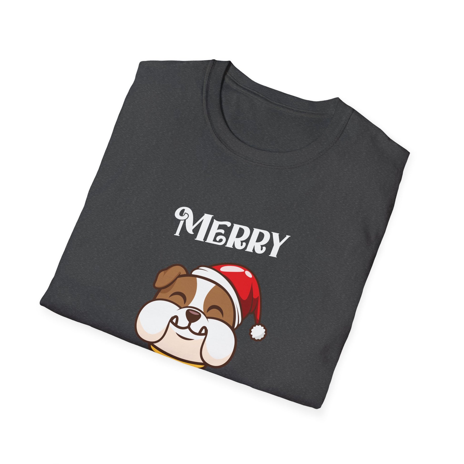 Christmas Bulldog Bully Merry English Bulldog Christmas Unisex T-Shirt