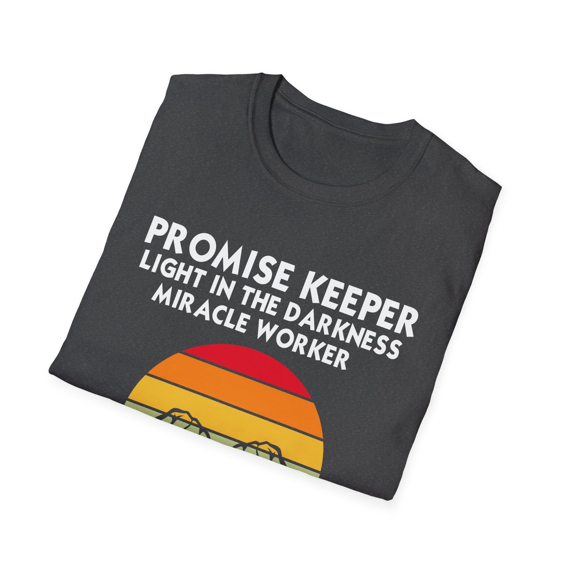 Waymaker Christian T-Shirt – "Promise Keeper, Light in the Darkness" Inspirational Tee (Isaiah 46:16)