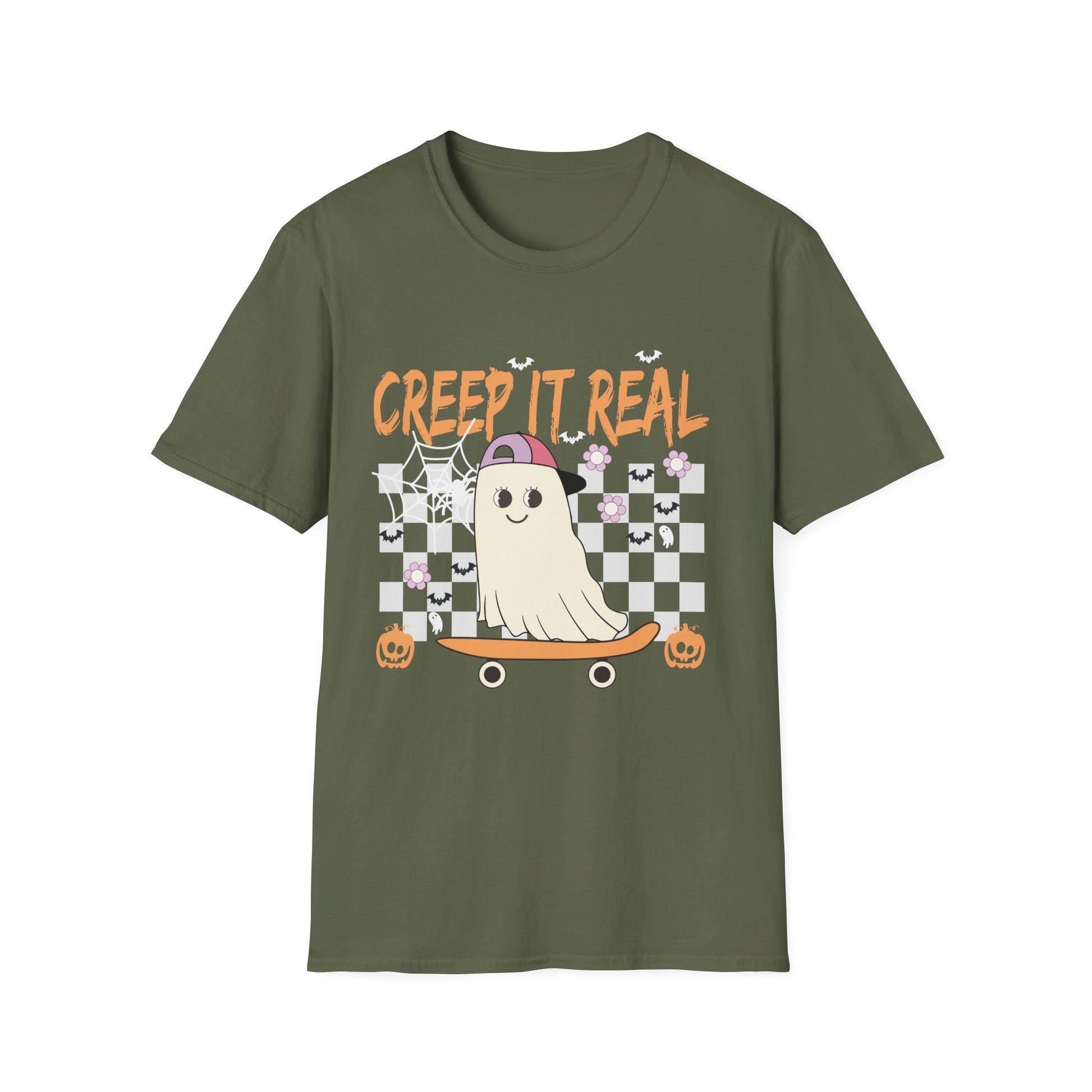 Creep It Real Ghost Skateboard T-Shirt