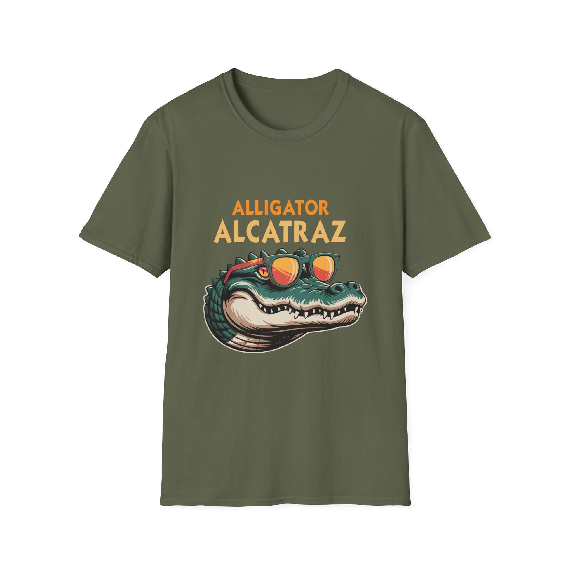 Alligator Alcatraz Graphic T-Shirt — Retro Gator Tee with Sunglasses