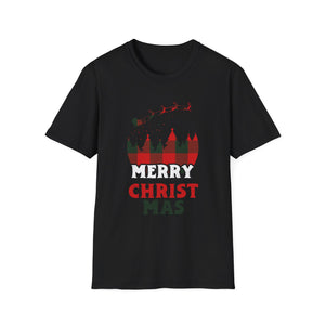 Christmas Shirt_ Buffalo Plaid Merry Christmas Unisex T-Shirt