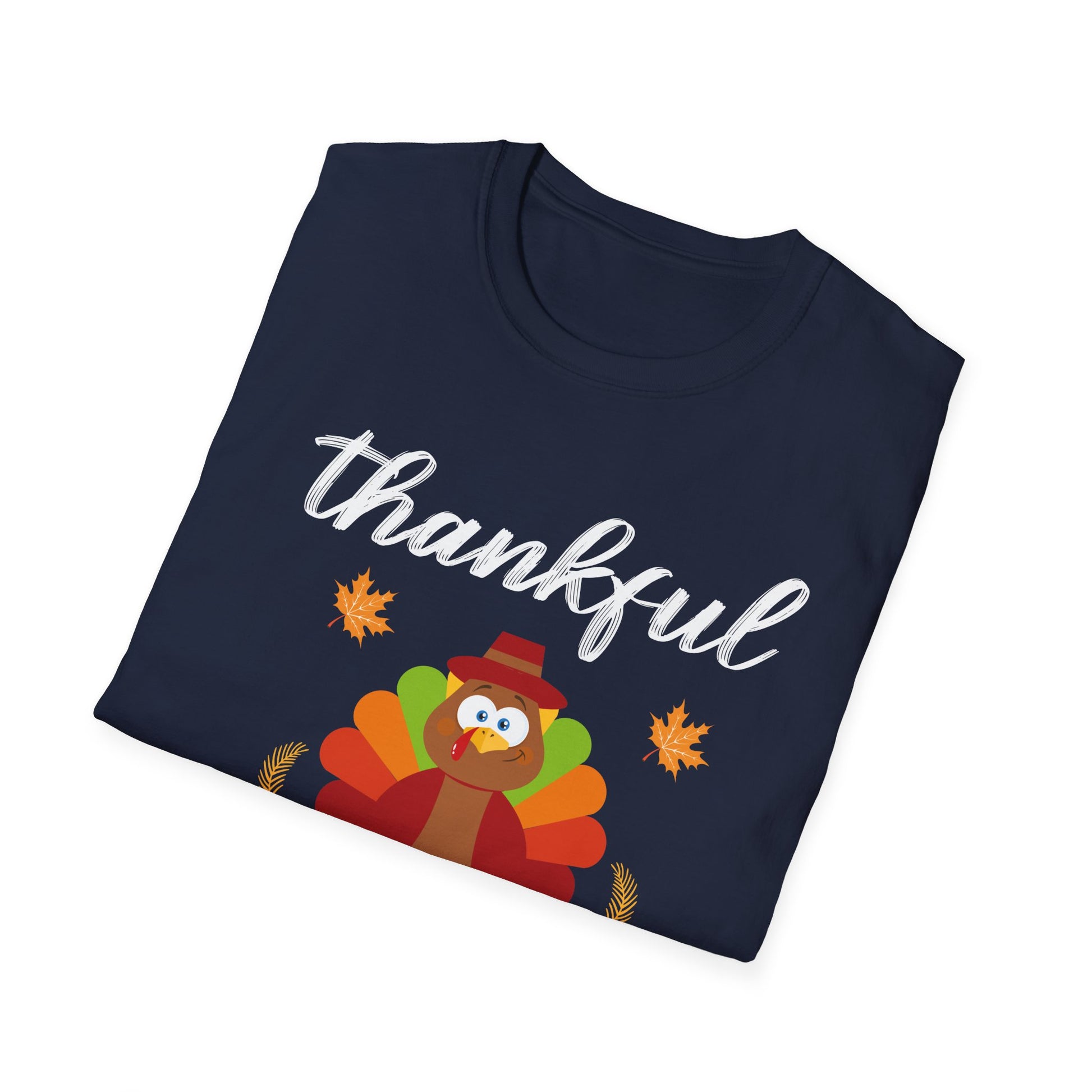 Thankful Blessed Turkey T-Shirt — Thanksgiving Holiday Tee