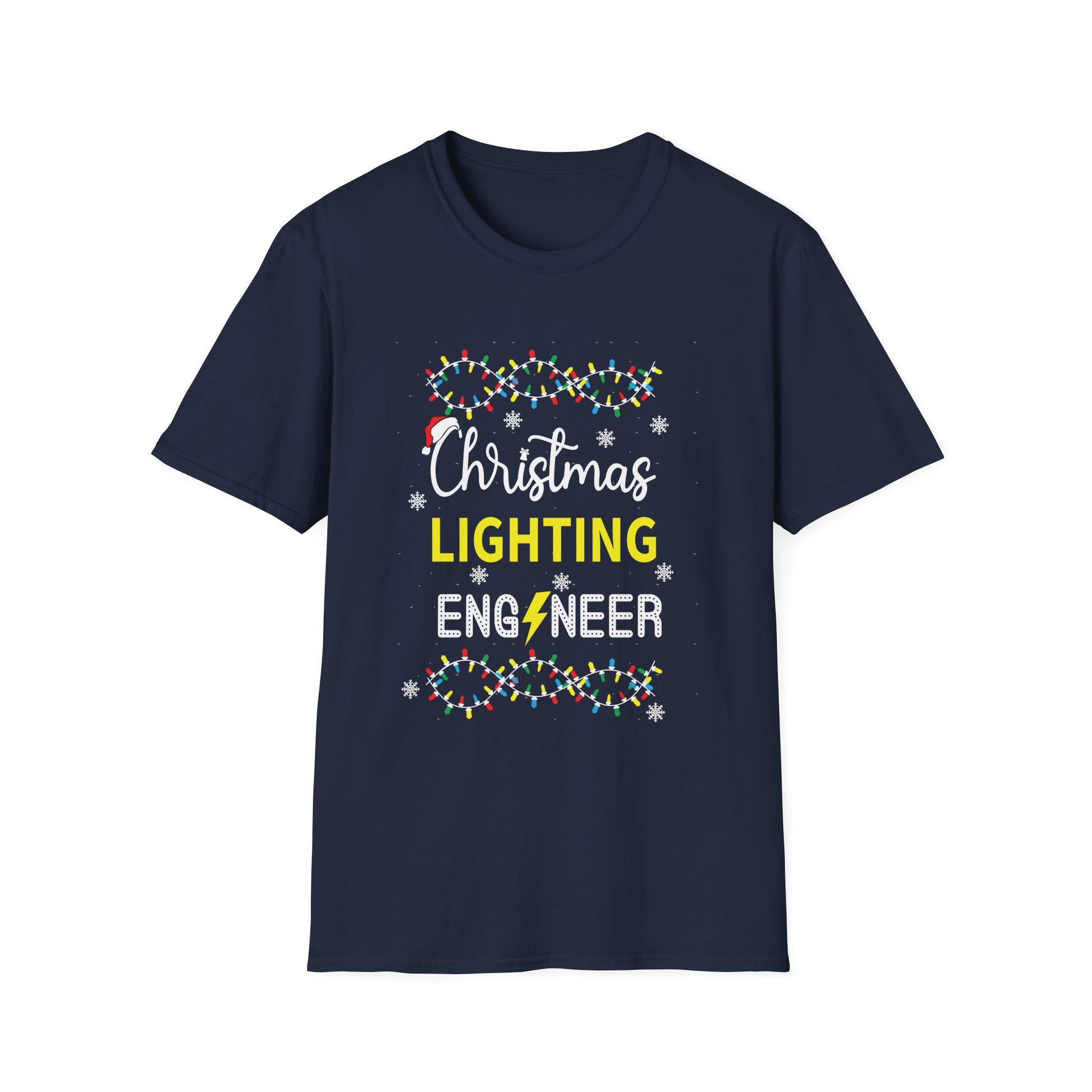 Christmas Lighting Engineer T-Shirt — Funny Holiday Lights Tee for Electricians