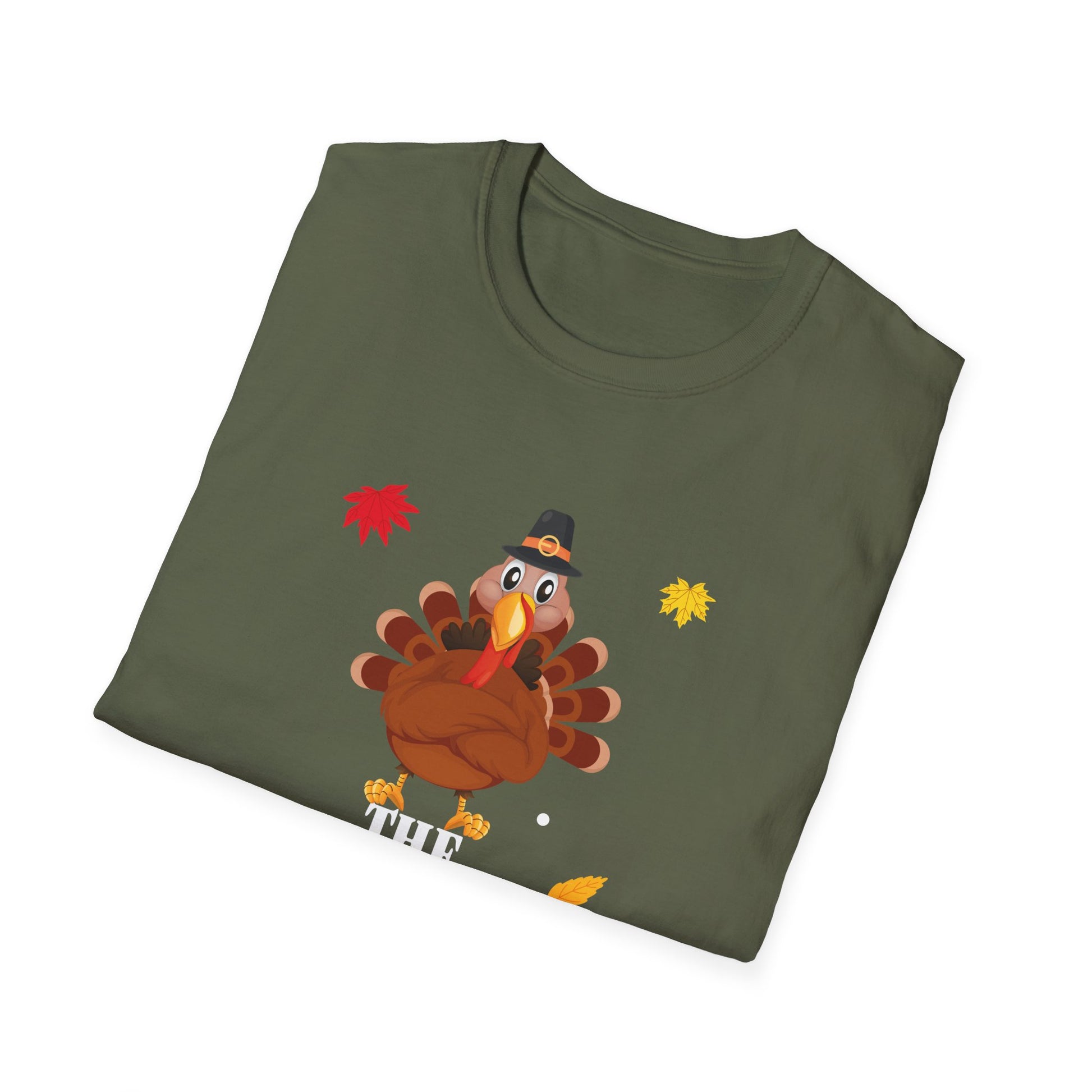 Papa Turkey T-Shirt — Thanksgiving Dad Tee with Cute Pilgrim Turkey Design