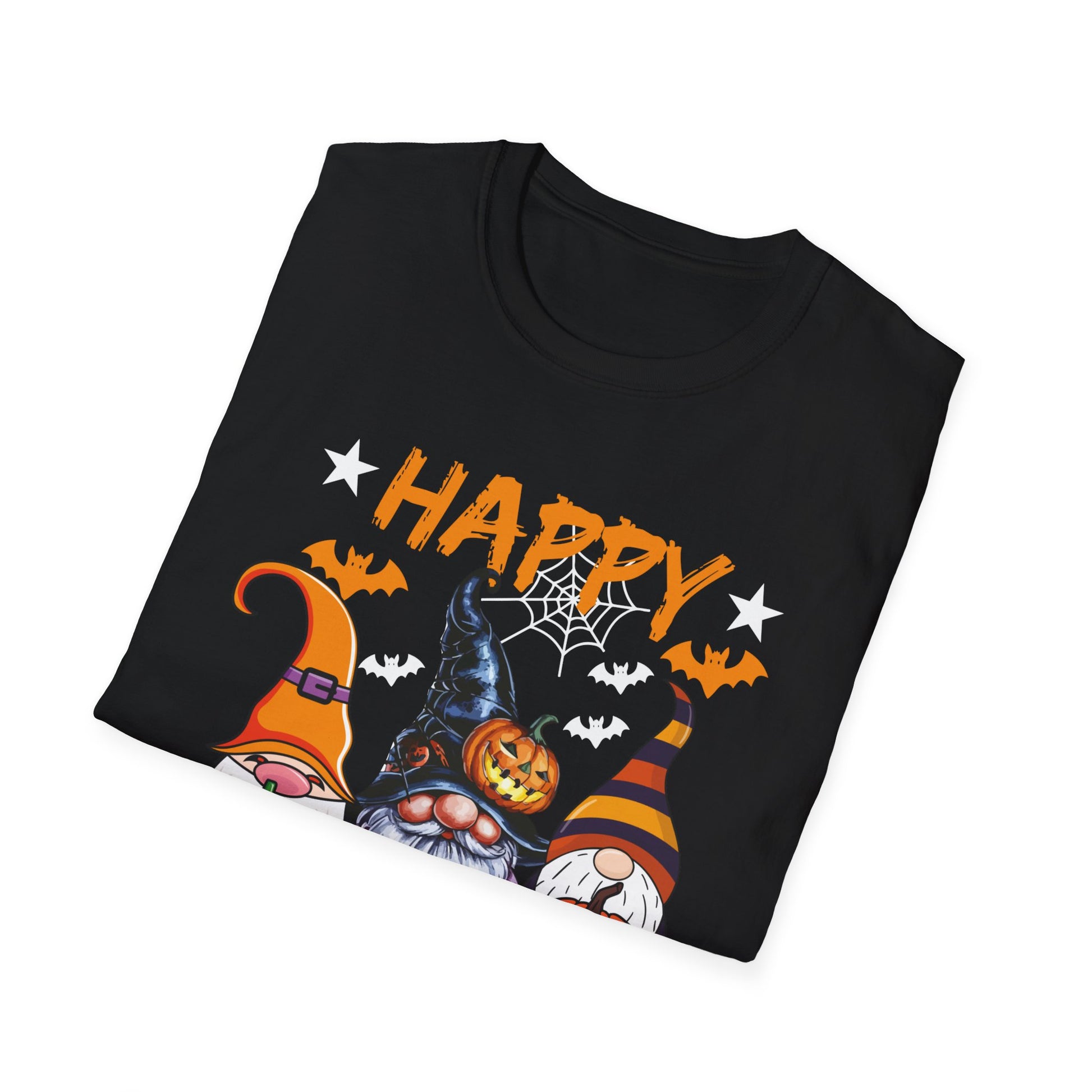 Gnomes Halloween Witch Garden Gnomes Happy Halloween  Unisex Softstyle T-Shirt