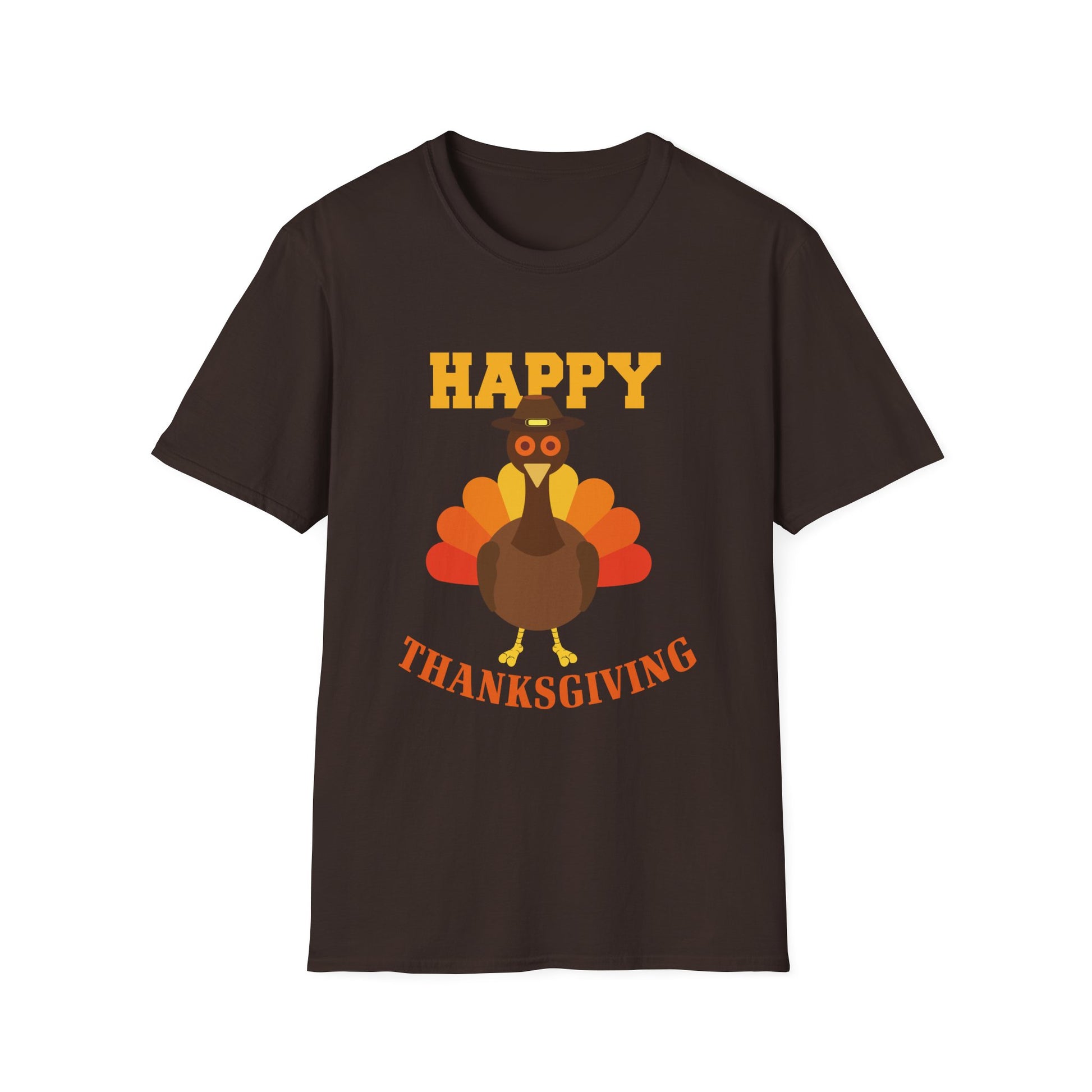 Happy Thanksgiving Turkey T-Shirt – Cute Retro Turkey Holiday Tee