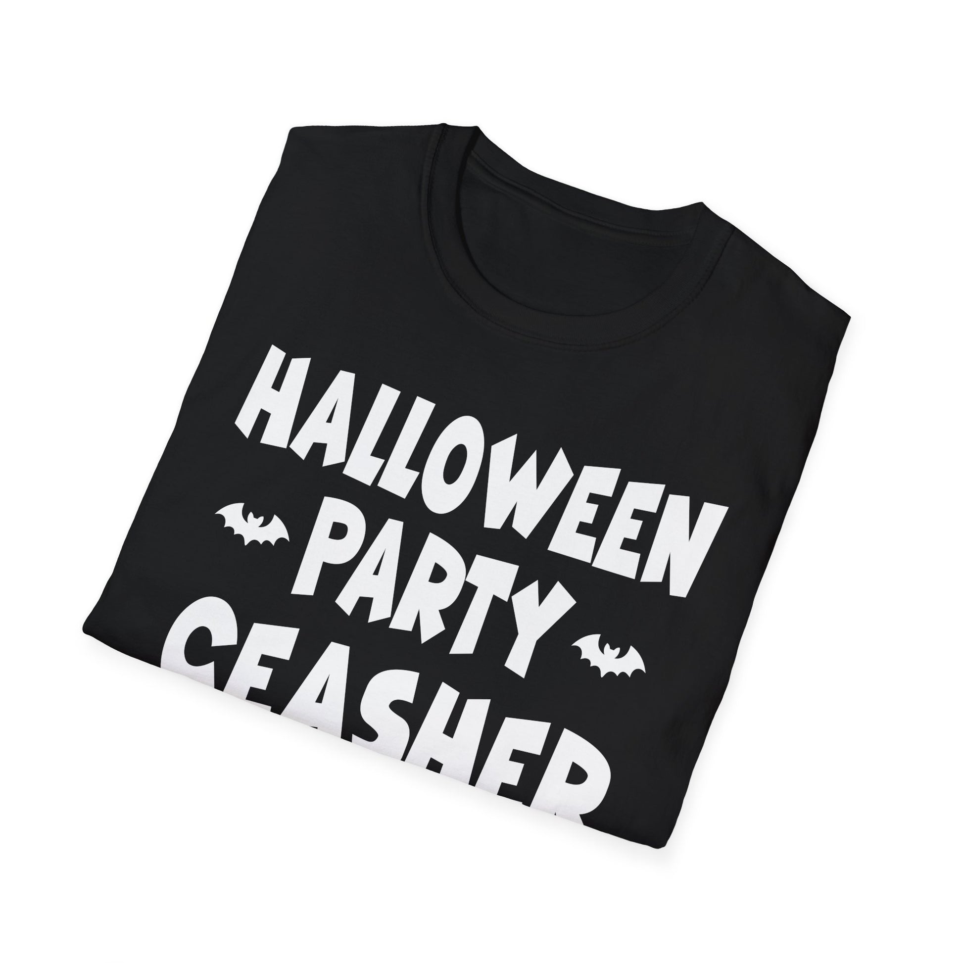 Halloween Party Ceasher T-Shirt — Funny Spooky Halloween Tee with Bats