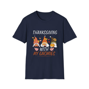 Thanksgiving With My Gnomies T-Shirt — Cute Holiday Gnome Tee for Family Gatherings