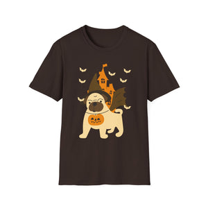 Happy Halloween - Flamingo Lover Witch Hat Pumpkin Halloween Tee Unisex Softstyle T-Shirt