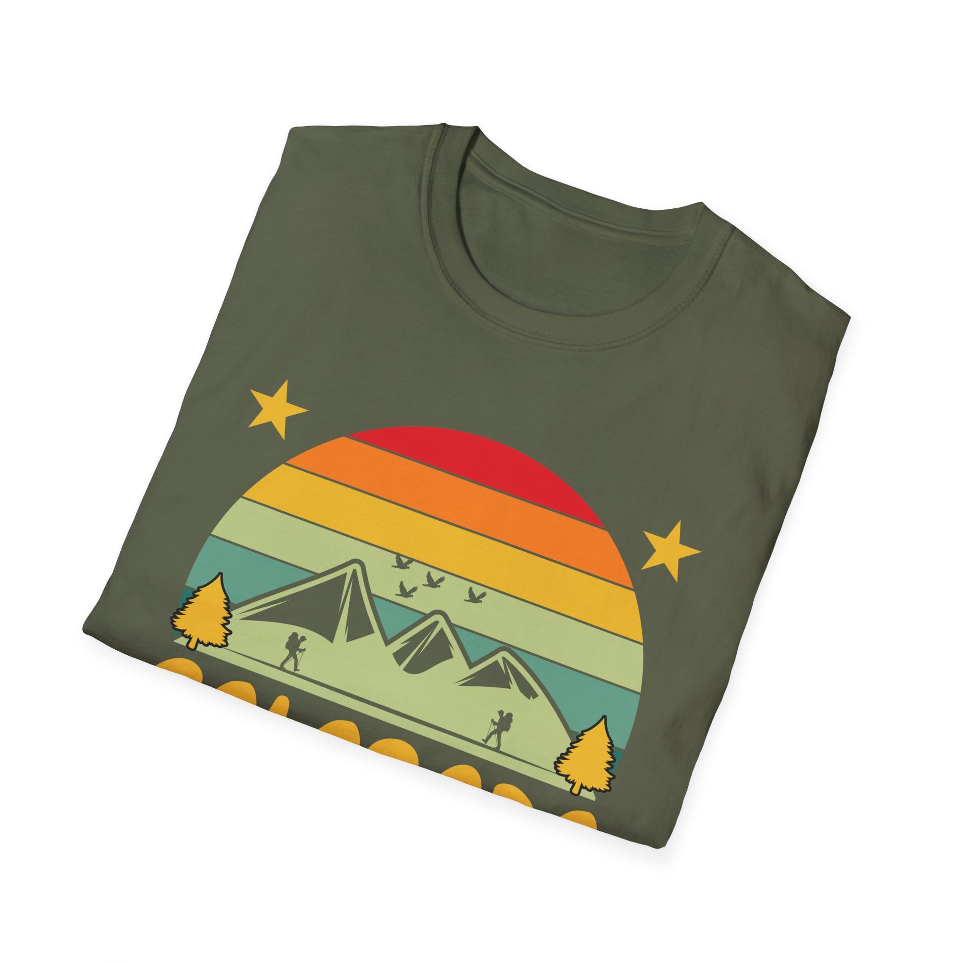 Colorado Retro Mountain T-Shirt — Vintage Sunset Rockies Tee