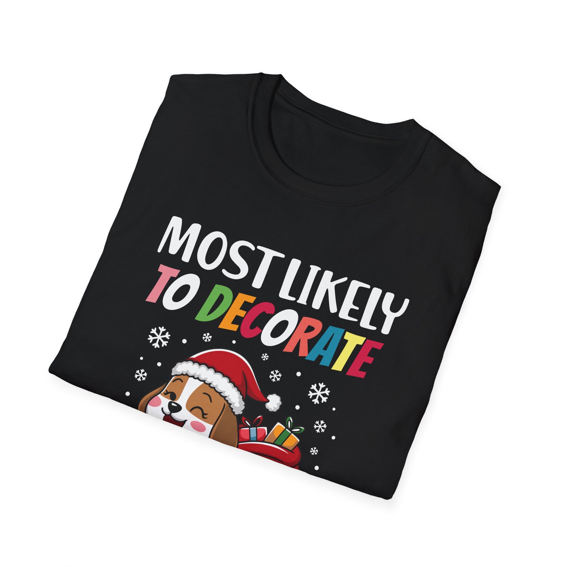 Most Likely To Decorate Her Dog Family Christmas Pajamas T-Shirt