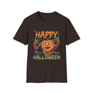 Happy Halloween Pumpkin T-Shirt — Jack-O'-Lantern Graphic Tee