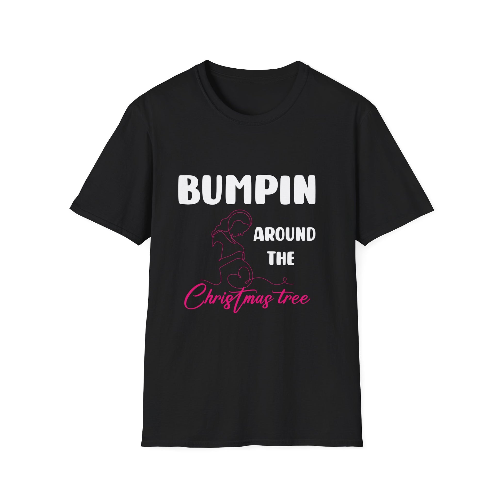 Bumping Around the Christmas Tree Christmas Pregnancy Unisex T-Shirt