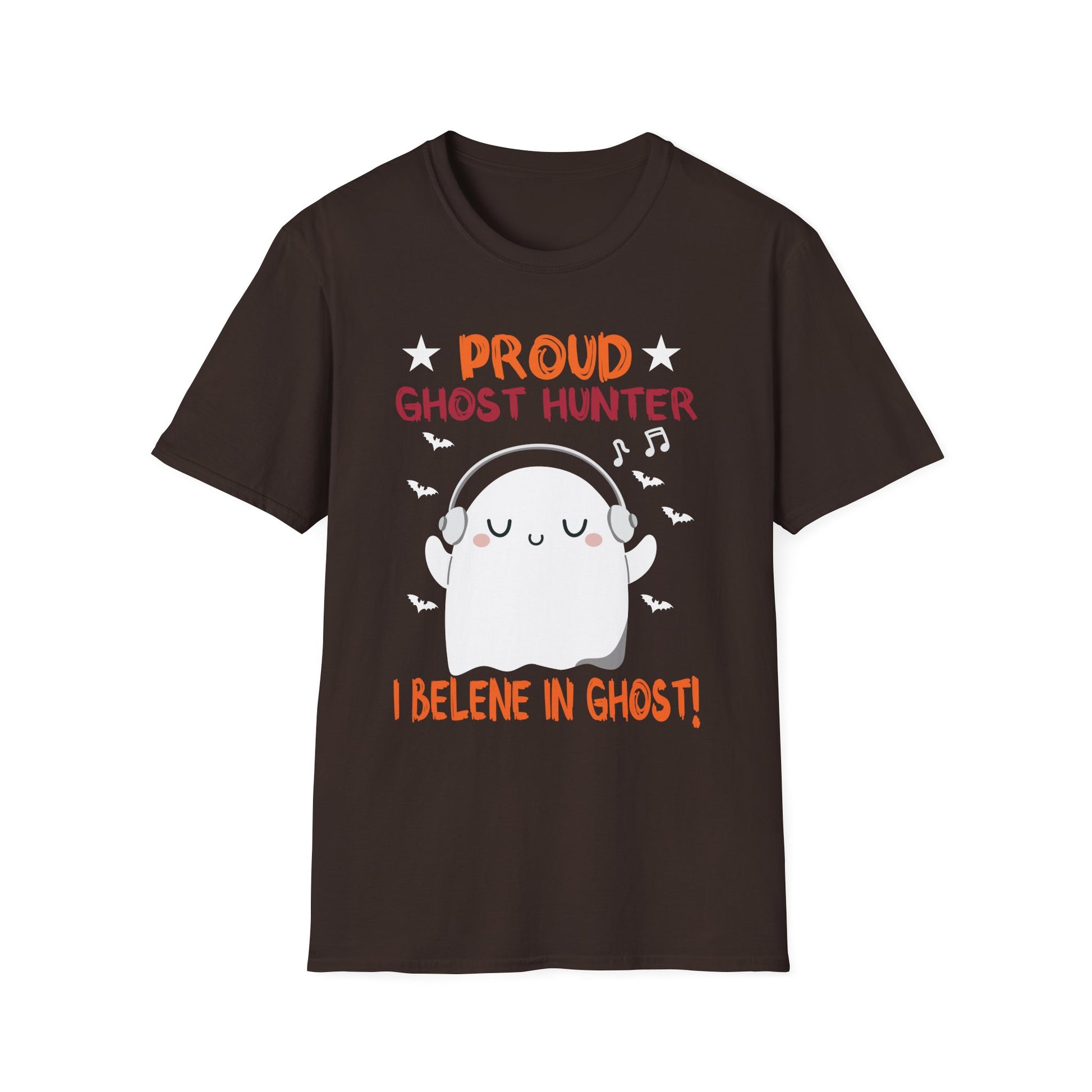 Proud Ghost Hunter T-Shirt – Cute 'I Believe in Ghosts' Halloween Tee