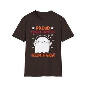 Proud Ghost Hunter T-Shirt – Cute 'I Believe in Ghosts' Halloween Tee