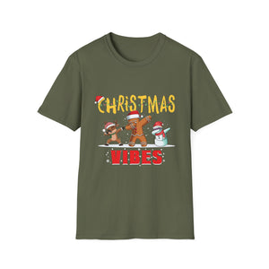 Christmas Vibes T-Shirt — Dabbing Gingerbread & Snowman Holiday Tee