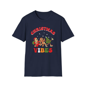 Christmas Vibes T-Shirt — Santa, Gingerbread & Elf Holiday Graphic Tee