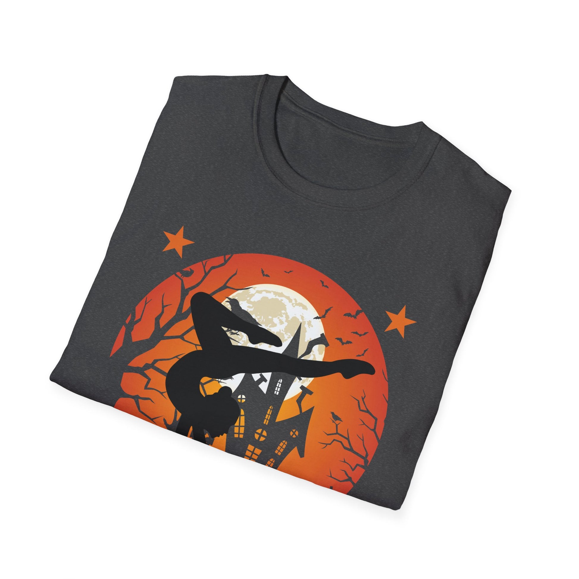 Halloween Skateboard T-Shirt — "Flip or Treat" Spooky Moon Graphic