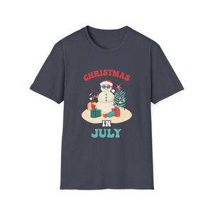 Christmas in July Shirt Snowman Christmas Unisex T-Shirt