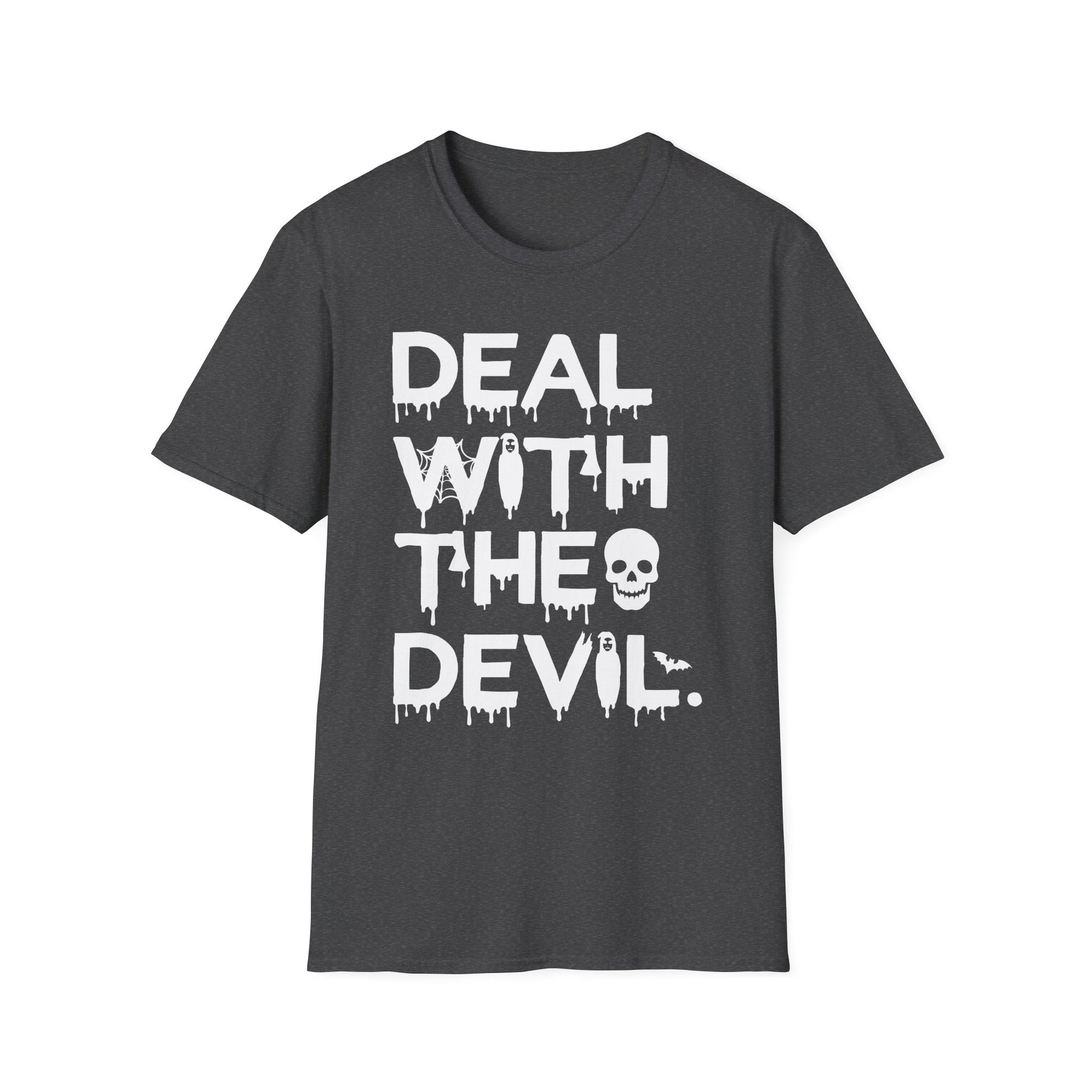 T-Shirt — “Deal With The Devil” Halloween Graphic Tee