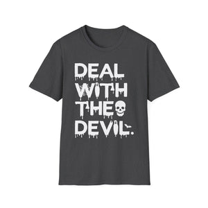 T-Shirt — “Deal With The Devil” Halloween Graphic Tee