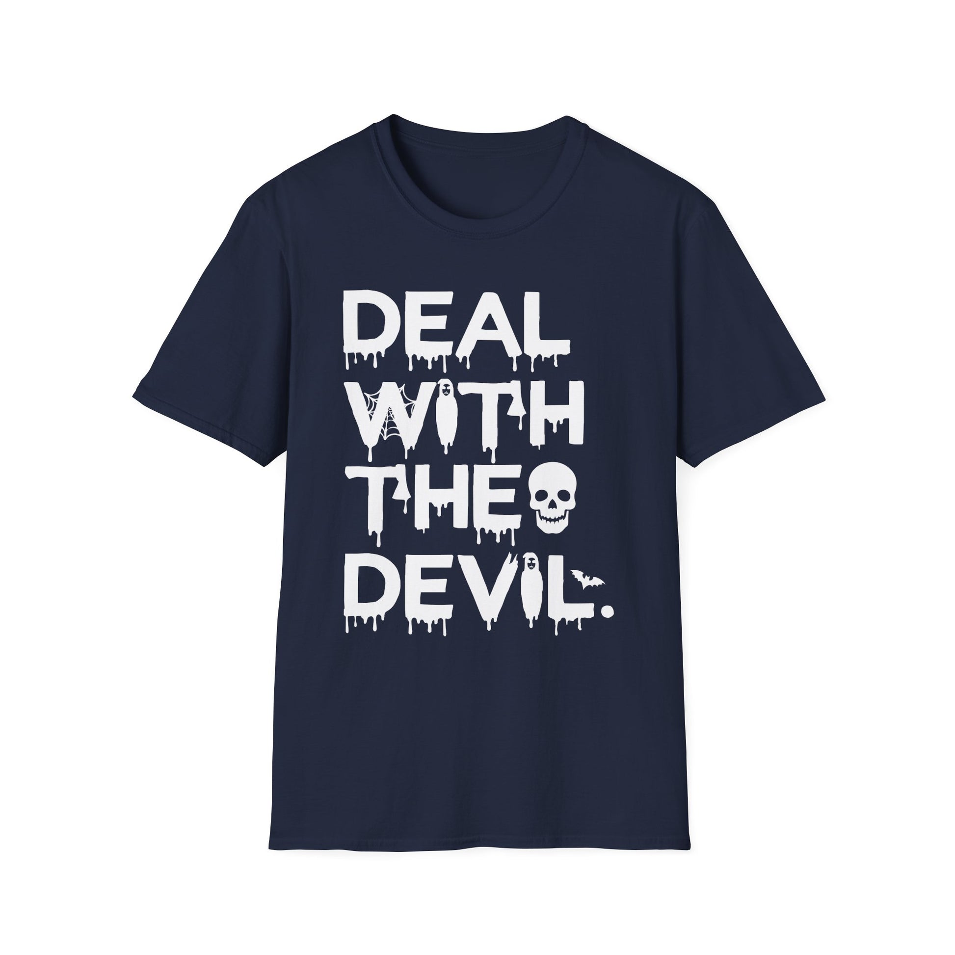 T-Shirt — “Deal With The Devil” Halloween Graphic Tee