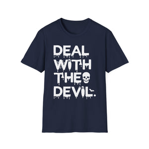 T-Shirt — “Deal With The Devil” Halloween Graphic Tee