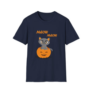 Cat in Pumpkin Halloween T-Shirt — 