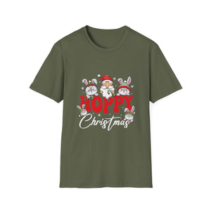 Hoppy Christmas T-Shirt — Cute Santa & Bunny Holiday Tee