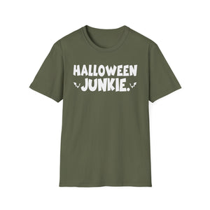 Halloween Junkie T-Shirt — Funny Halloween Tee with Bats