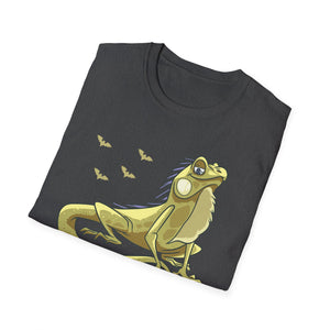 Iguana Graphic T-Shirt — Yellow Lizard Illustration Tee