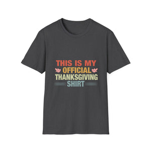 Vintage Thanksgiving Tee This is My Official Thanksgiving  Unisex T-Shirt