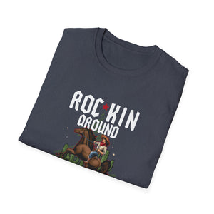 Rocking Around The Christmas Tree Cowboy Christmas Western Unisex T-Shirt