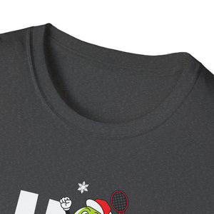 T-Shirt — Festive 'Ho Ho Ho' Tennis Christmas Tee