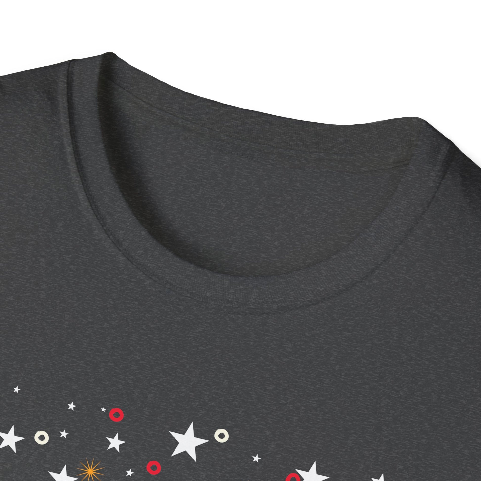 Christmas T-Shirt — "Merry Christmas" Santa Hat & Lights Holiday Tee