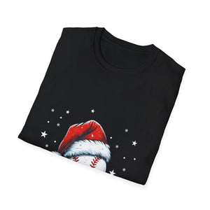 Christmas Baseball Xmas Santa Sports Hat Ball Kids Boys Men Unisex T-Shirt