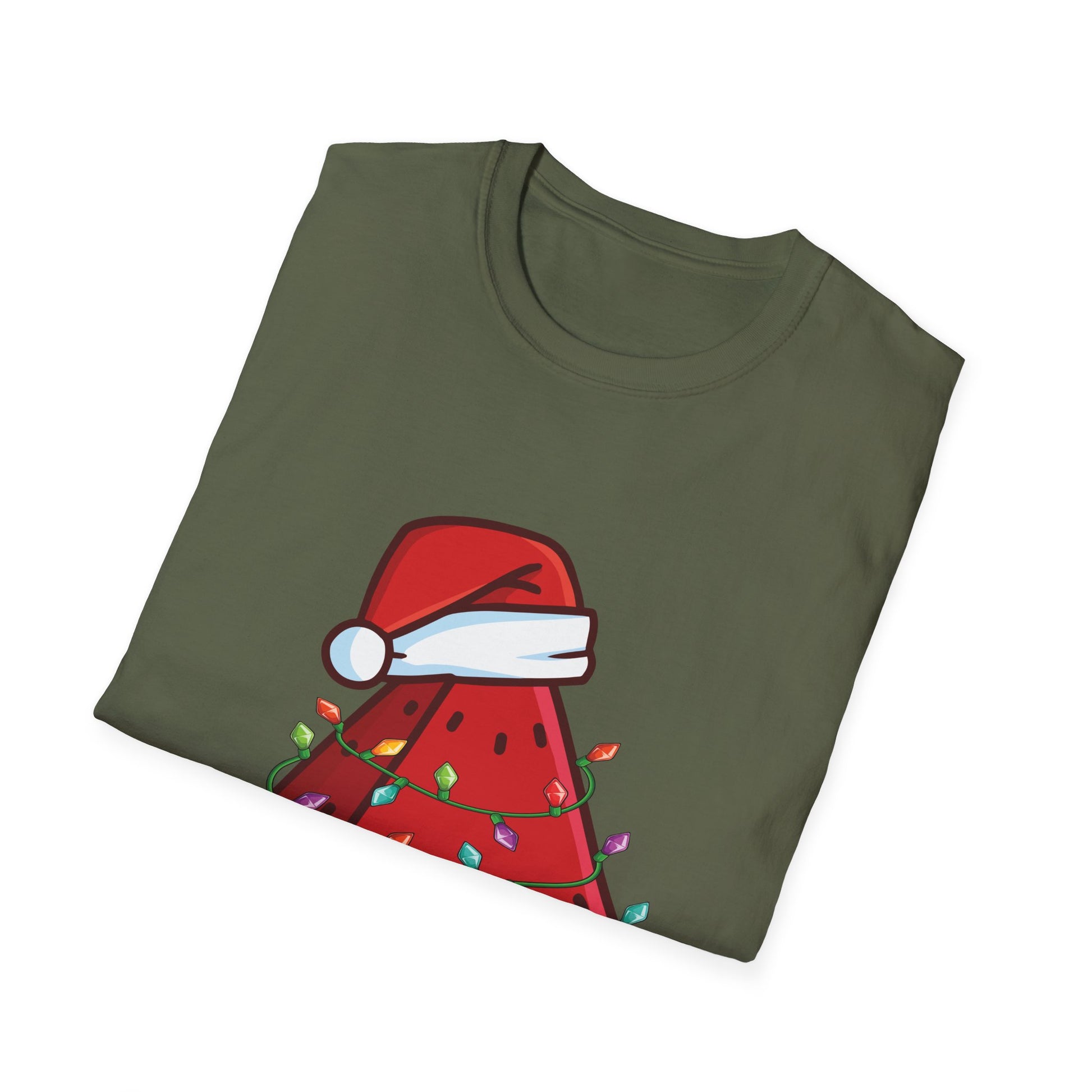 Summer Vacation Watermelon Christmas Tree Christmas In July Unisex Softstyle T-Shirt