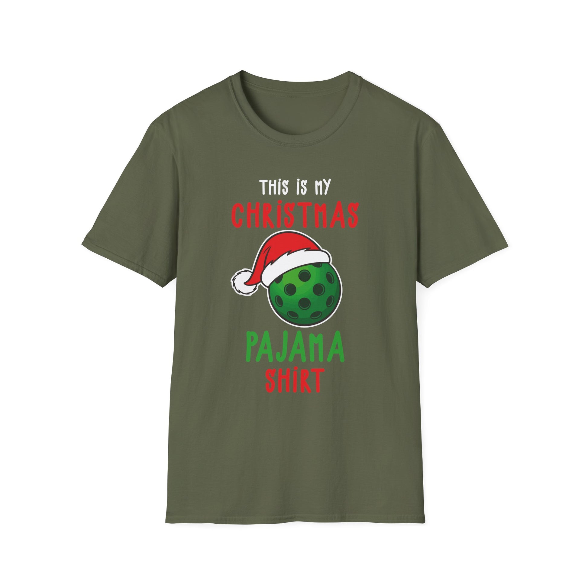 Funny Christmas Pickleball Lover This Is My Christmas Pajama Unisex Softstyle T-Shirt