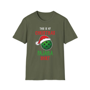 Funny Christmas Pickleball Lover This Is My Christmas Pajama Unisex Softstyle T-Shirt