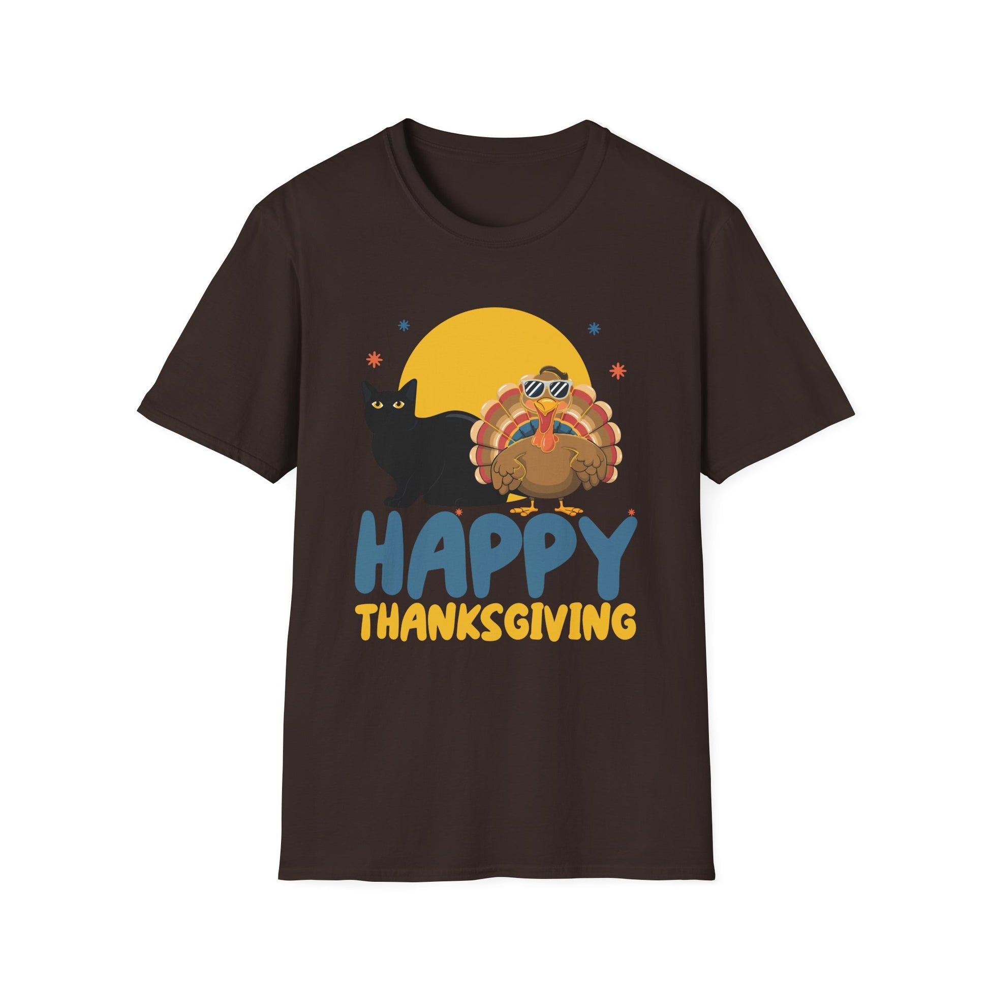 Thanksgiving Turkey T-Shirt — Cute "Happy Thanksgiving" Holiday Tee  Unisex T-Shirt