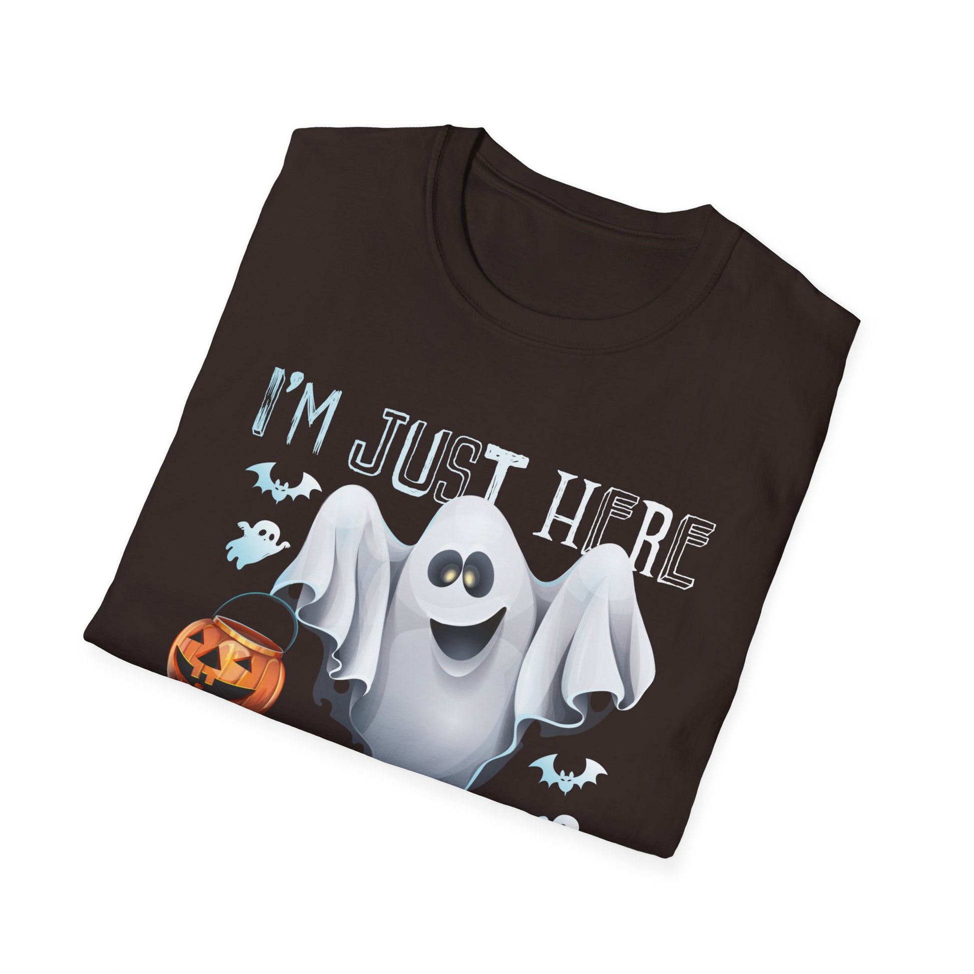 Just Here For The Boos Halloween Costume Funny Halloween Tee Unisex Softstyle T-Shirt