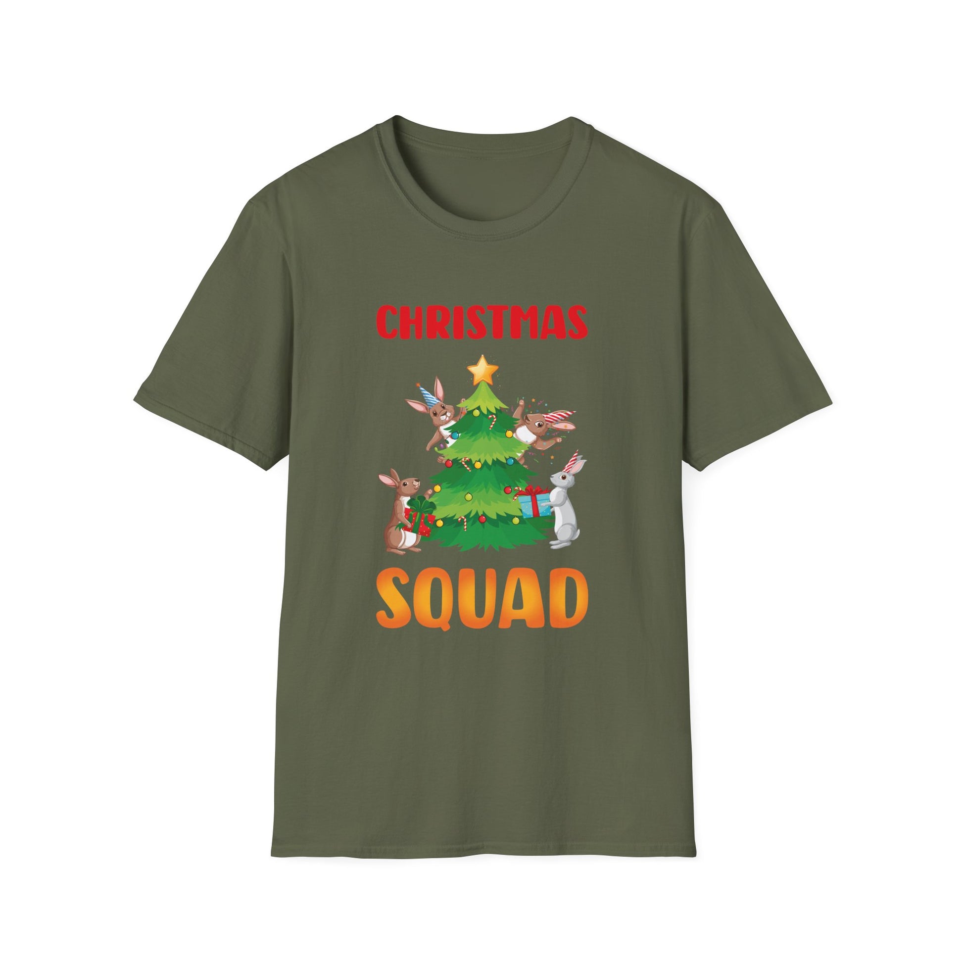 Bunny Christmas Tree Christmas Squad Bunnies Unisex T-Shirt