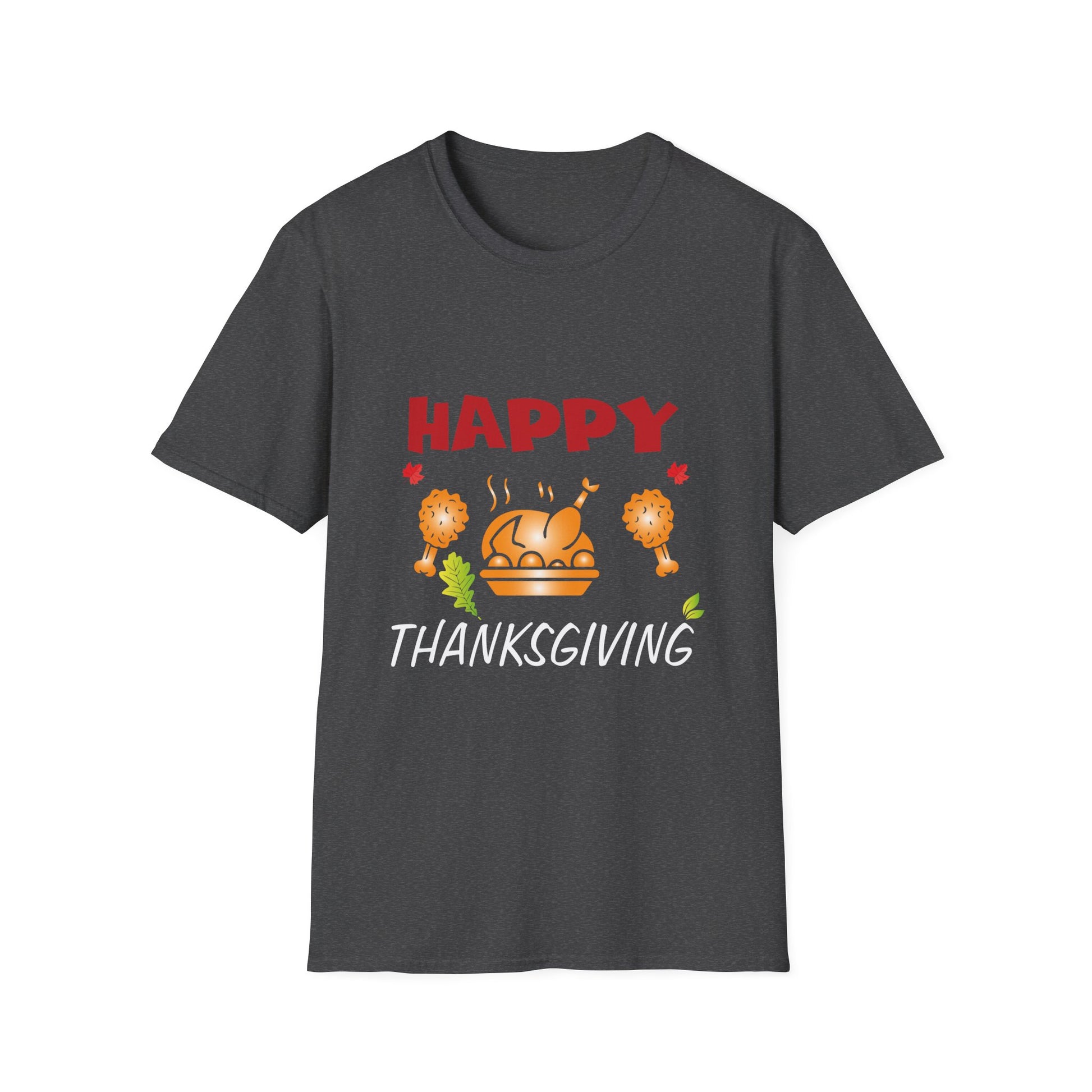 Thanksgiving T-Shirt — Happy Thanksgiving Turkey Dinner Graphic Tee  Unisex T-Shirt