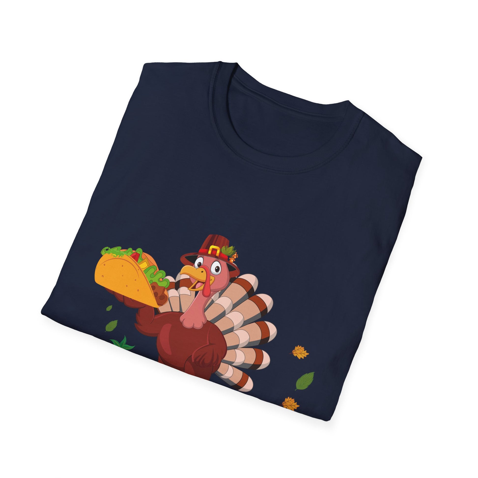 Thanksgiving Turkey 'Eat Tacos' T-Shirt — Funny Holiday Food Graphic Tee  Unisex T-Shirt