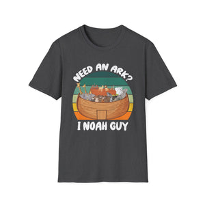 Noah Ark Funny T-Shirt – “Need an Ark? I Noah Guy” Christian Vintage Tee
