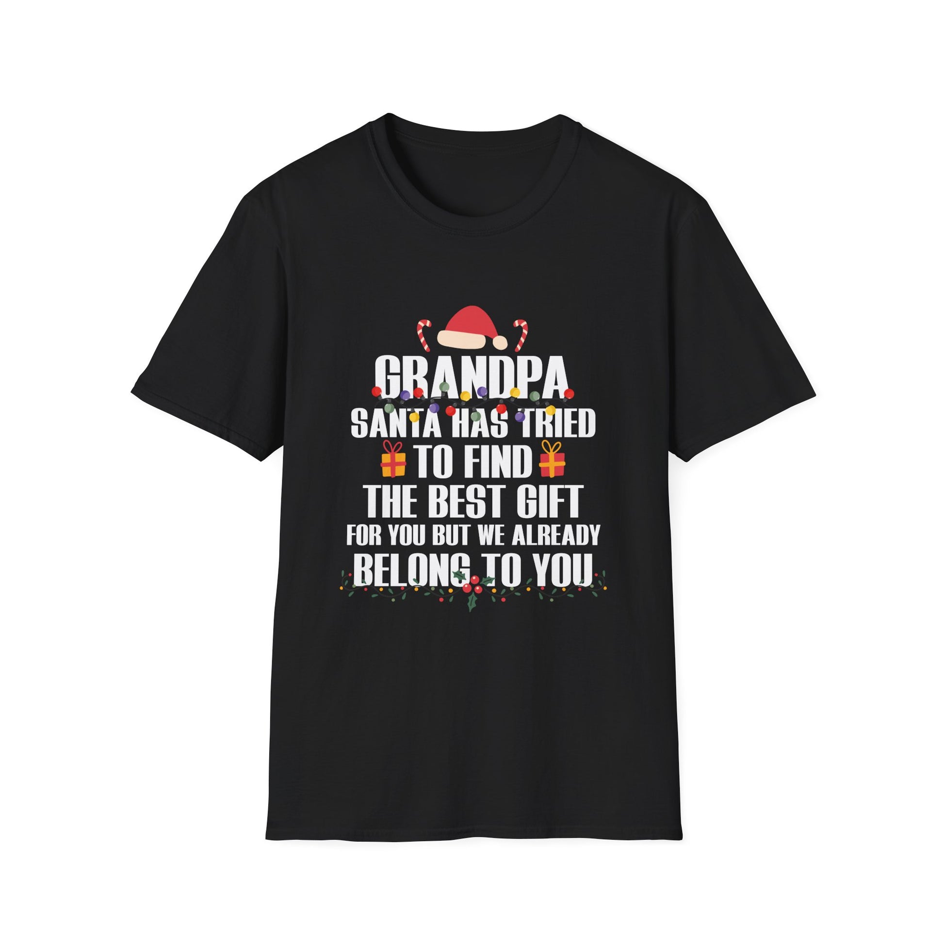 Grandpa Christmas T-Shirt – "Santa Tried to Find the Best Gift" Holiday Tee