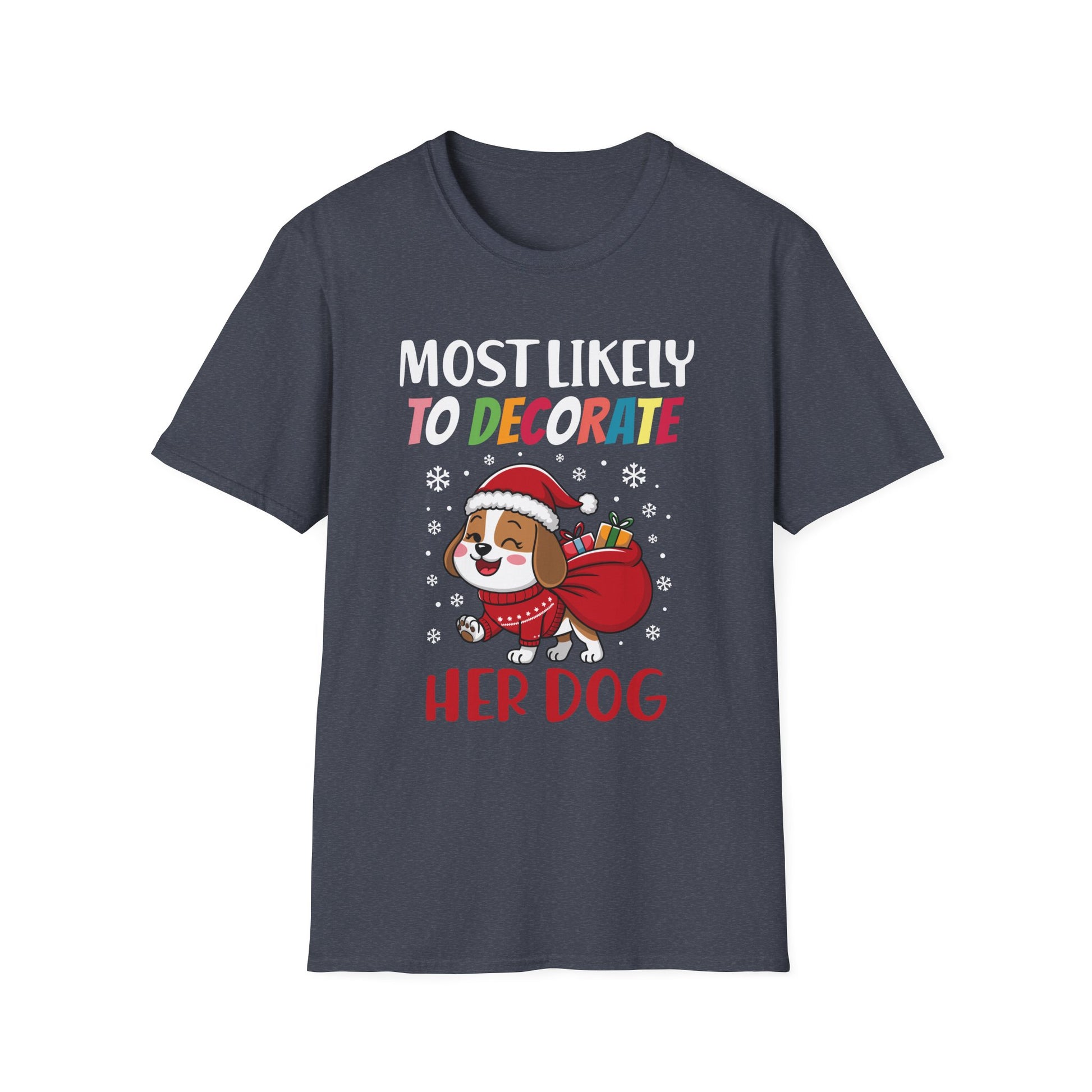 Most Likely To Decorate Her Dog Family Christmas Pajamas T-Shirt