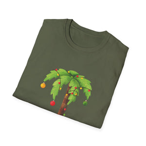 Palm Tree Ornament Graphic Tee — Tropical Holiday Palm Shirt